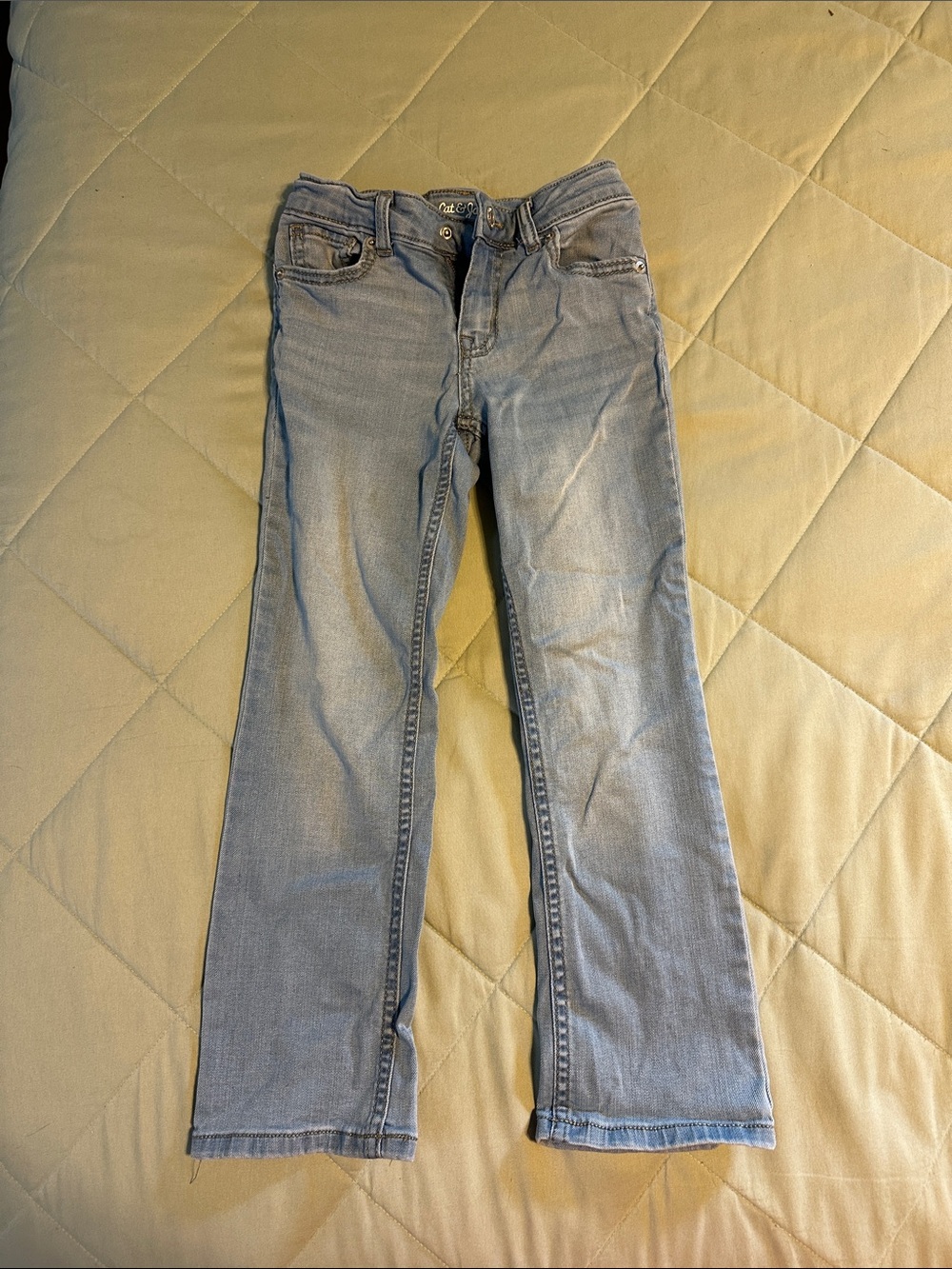 Cat & Jack Light Wash Girls' Jeans - bootcut